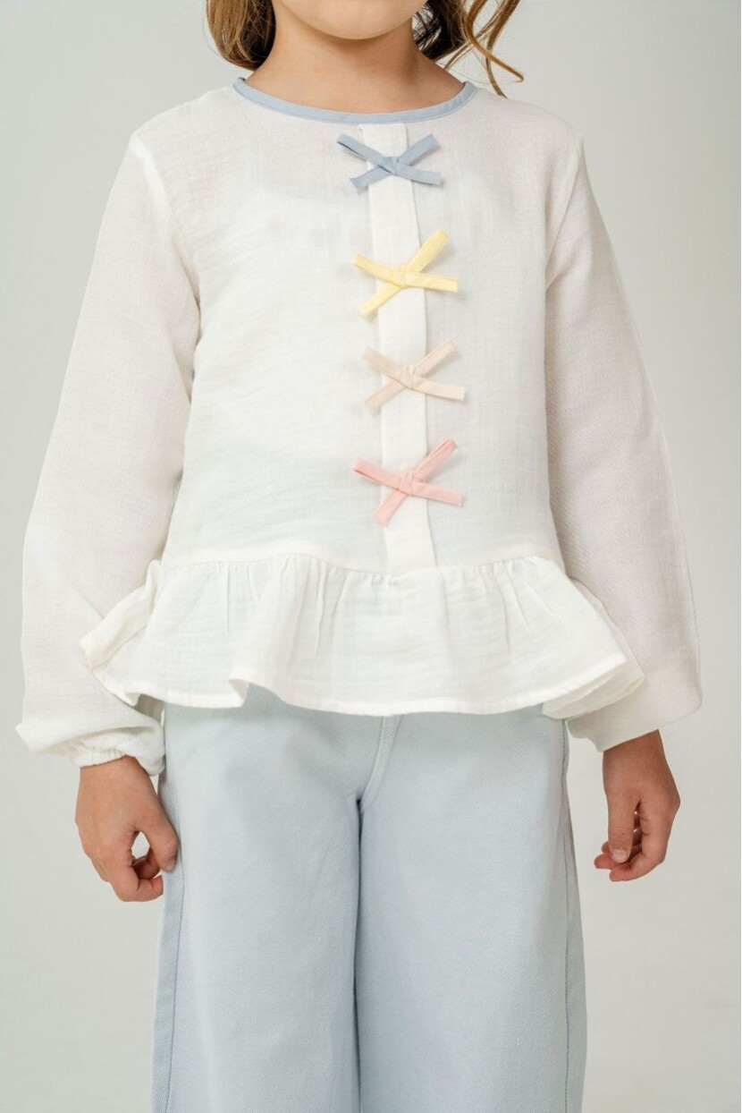 KIZ MÜSLİN GÖMLEK GABARDİN PANTOLON TAKIM