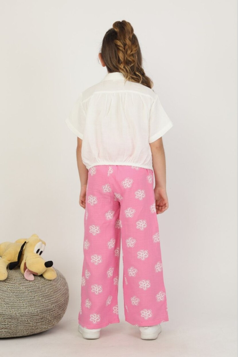 KIZ MÜSLİN GÖMLEK  PANTOLONLU TAKIM