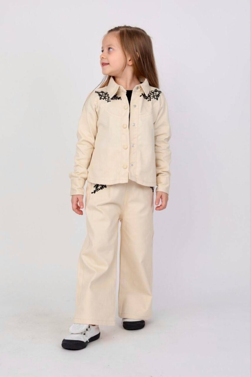 KIZ NAKIŞLI 3 LÜ KOT TAKIM