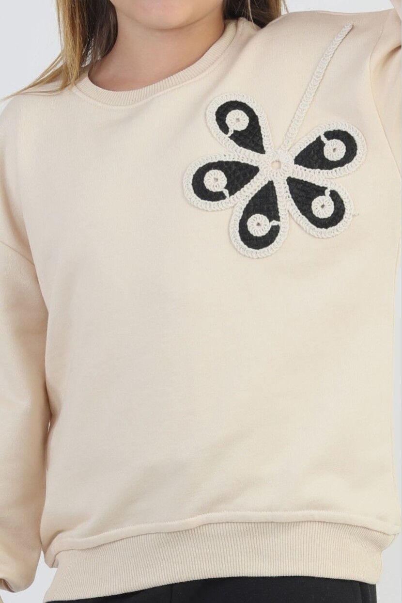 KIZ PAPATYA İŞLEMELİ TAKIM