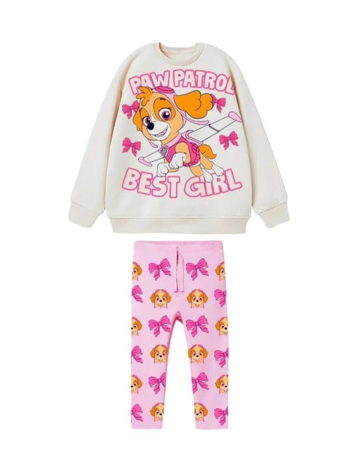 KIZ PAW PATROL DESENLİ TAYTLI TAKIM