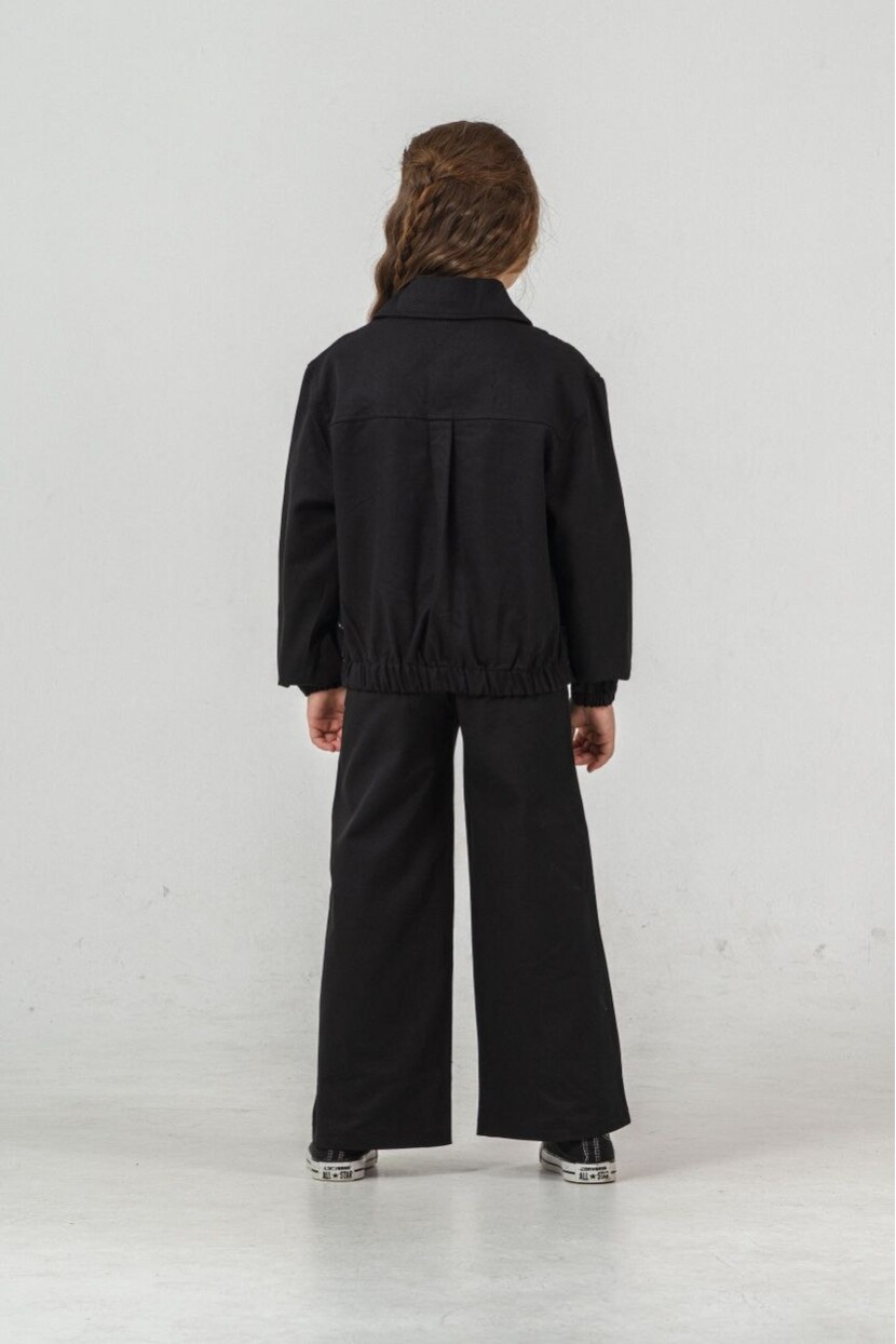 KIZ PAYET İŞLEMELİ PANTOLONLU DOKUMA TAKIM