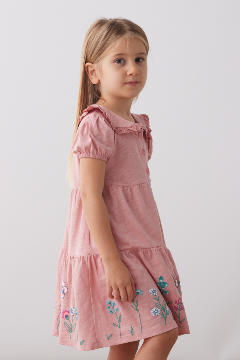 KIZ PENYE ÇİÇEK DESENLİ ELBİSE