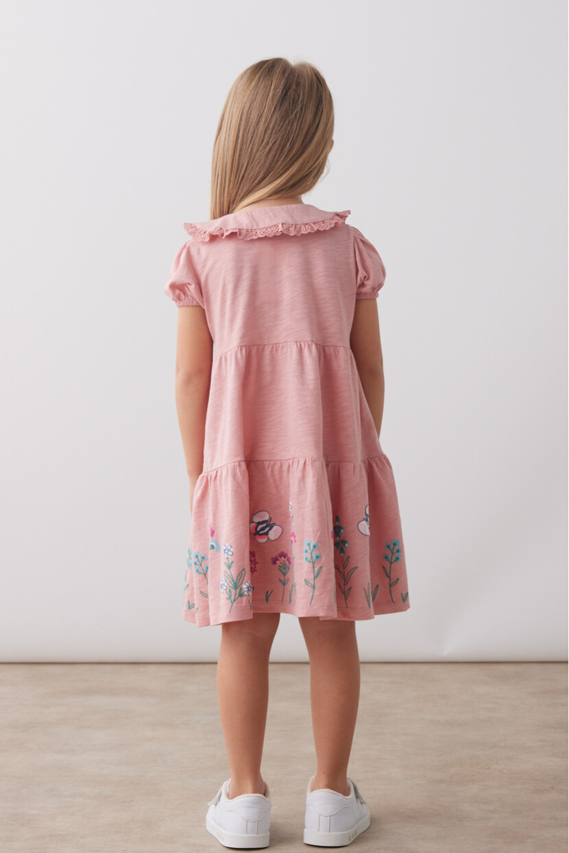 KIZ PENYE ÇİÇEK DESENLİ ELBİSE