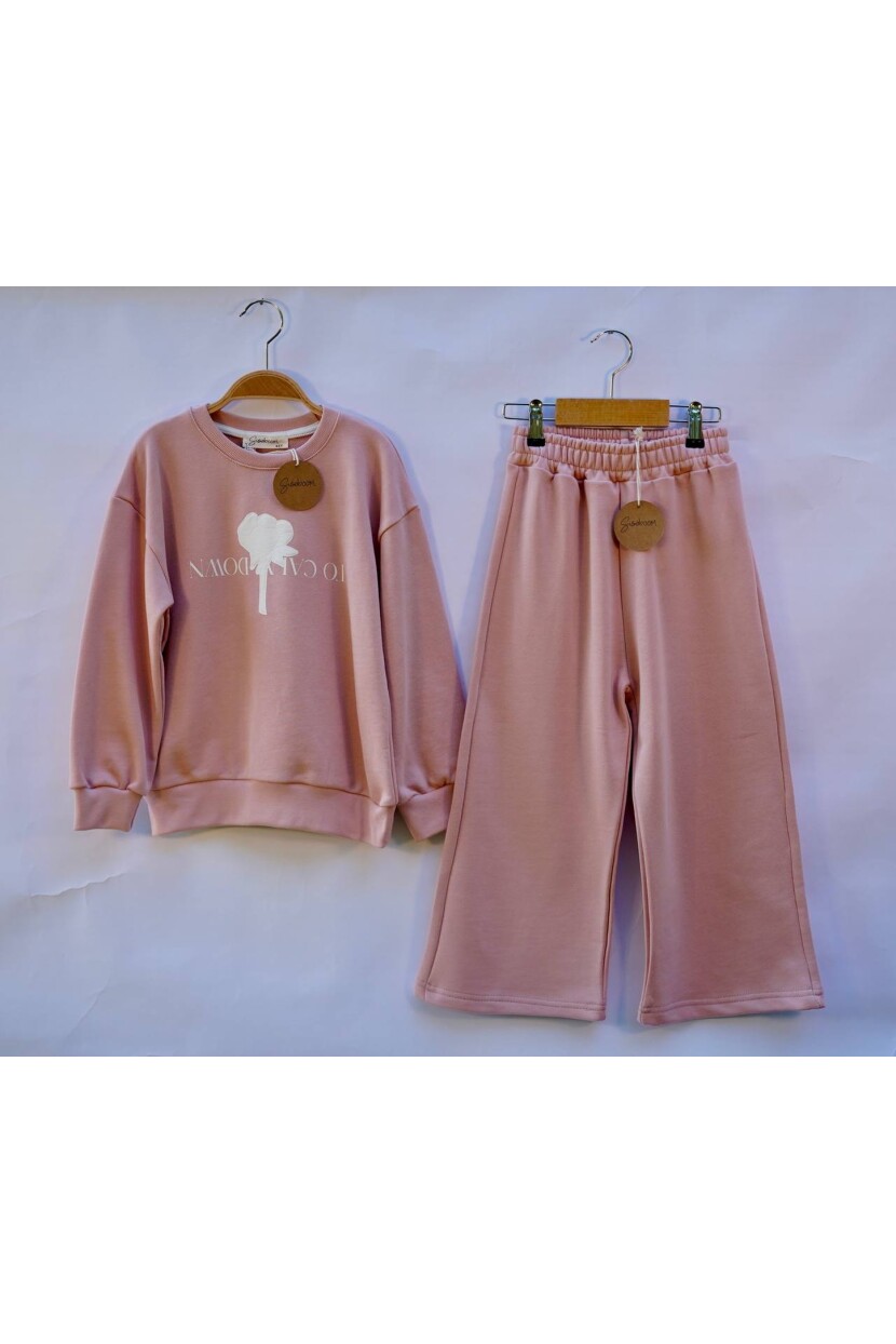 KIZ PUDRA 3 İPLİK GÜL BASKILI TAKIM