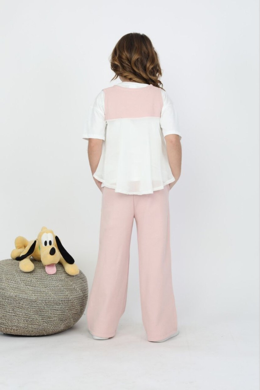 KIZ PUDRA YELEKLİ 3 LÜ TAKIM