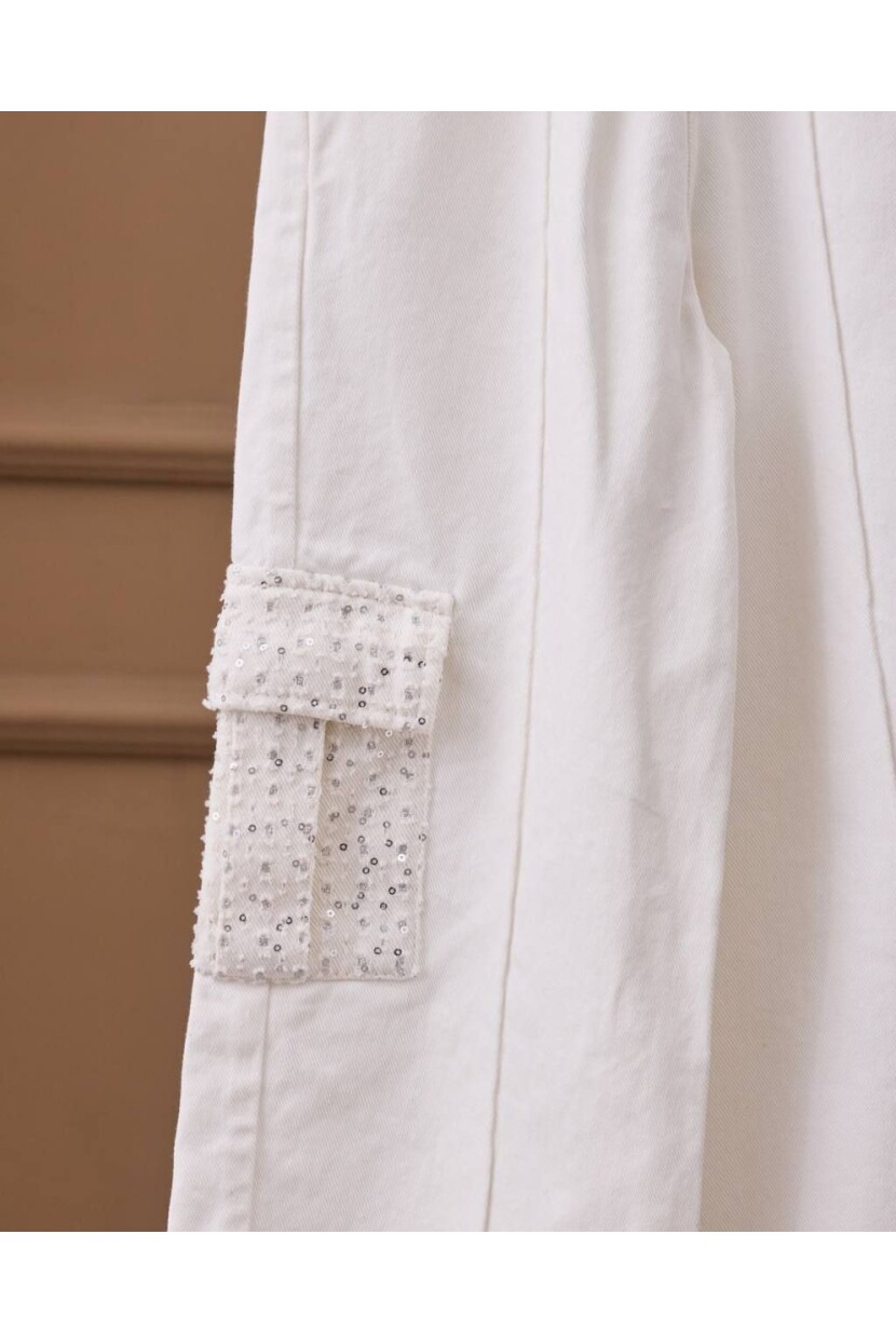 KIZ PUL DETAYLI CEKET TSHİRT PANTOLON TAKIM