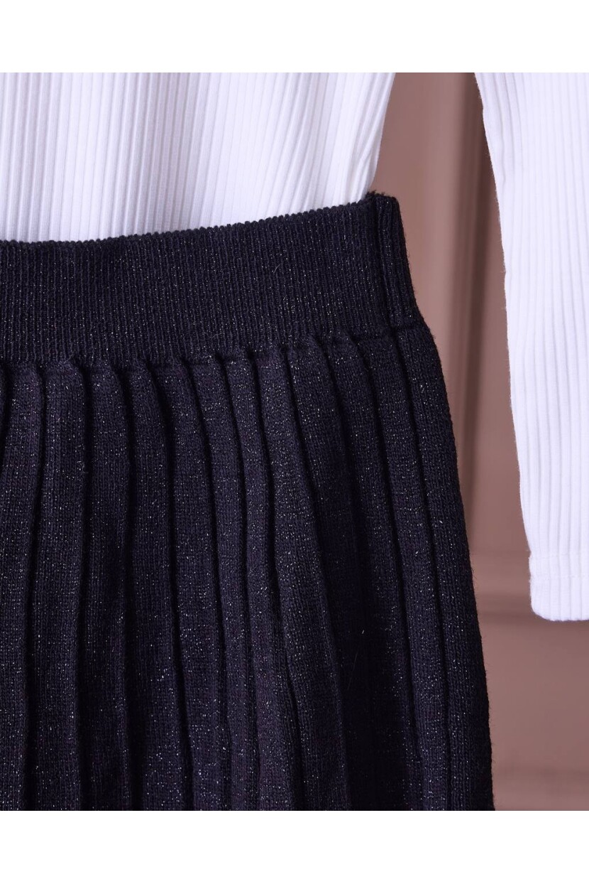 KIZ SİMLİ PİLELİ ETEK