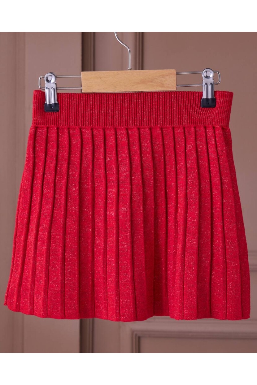 KIZ SİMLİ PİLELİ ETEK