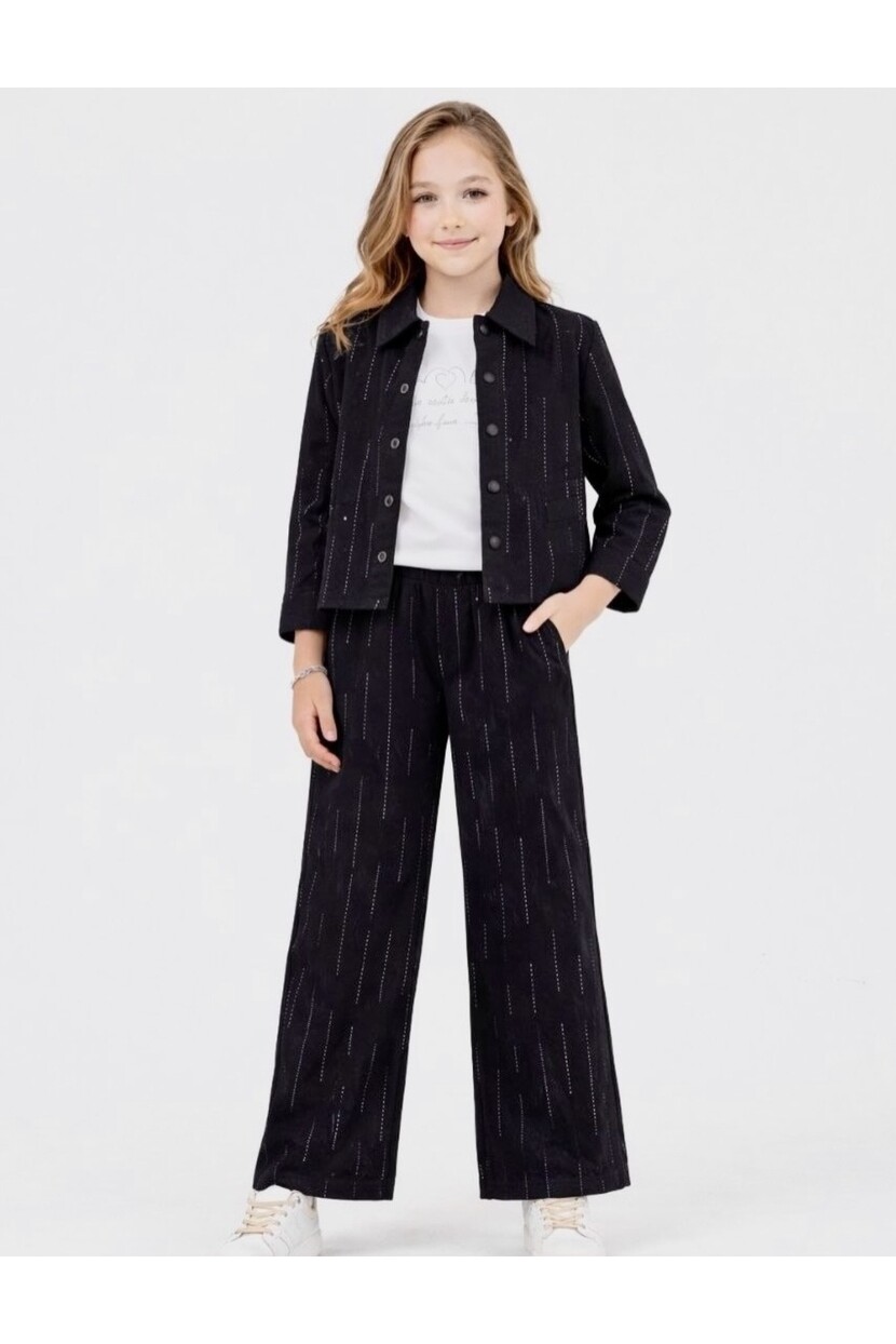 KIZ TAŞ SÜSLEMELİ 3LÜ DOKUMA TAKIM