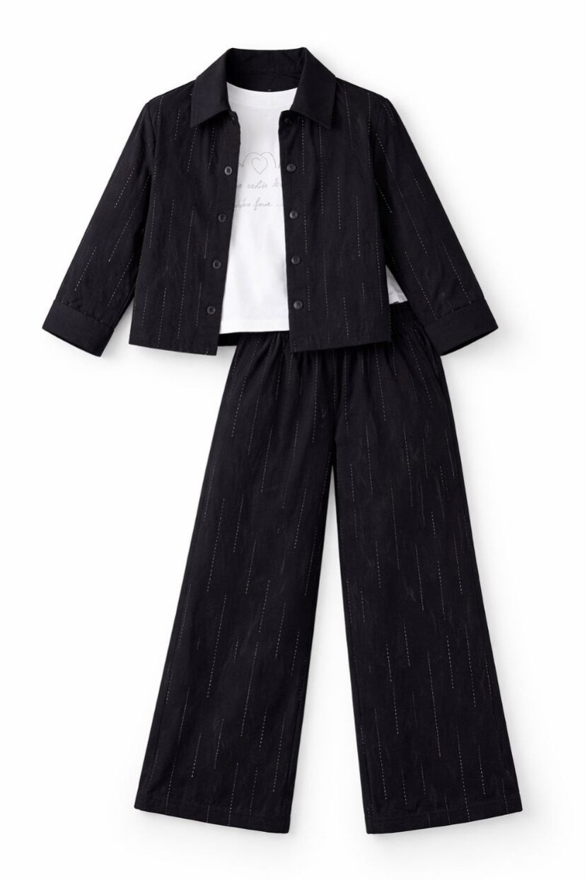 KIZ TAŞ SÜSLEMELİ 3LÜ DOKUMA TAKIM