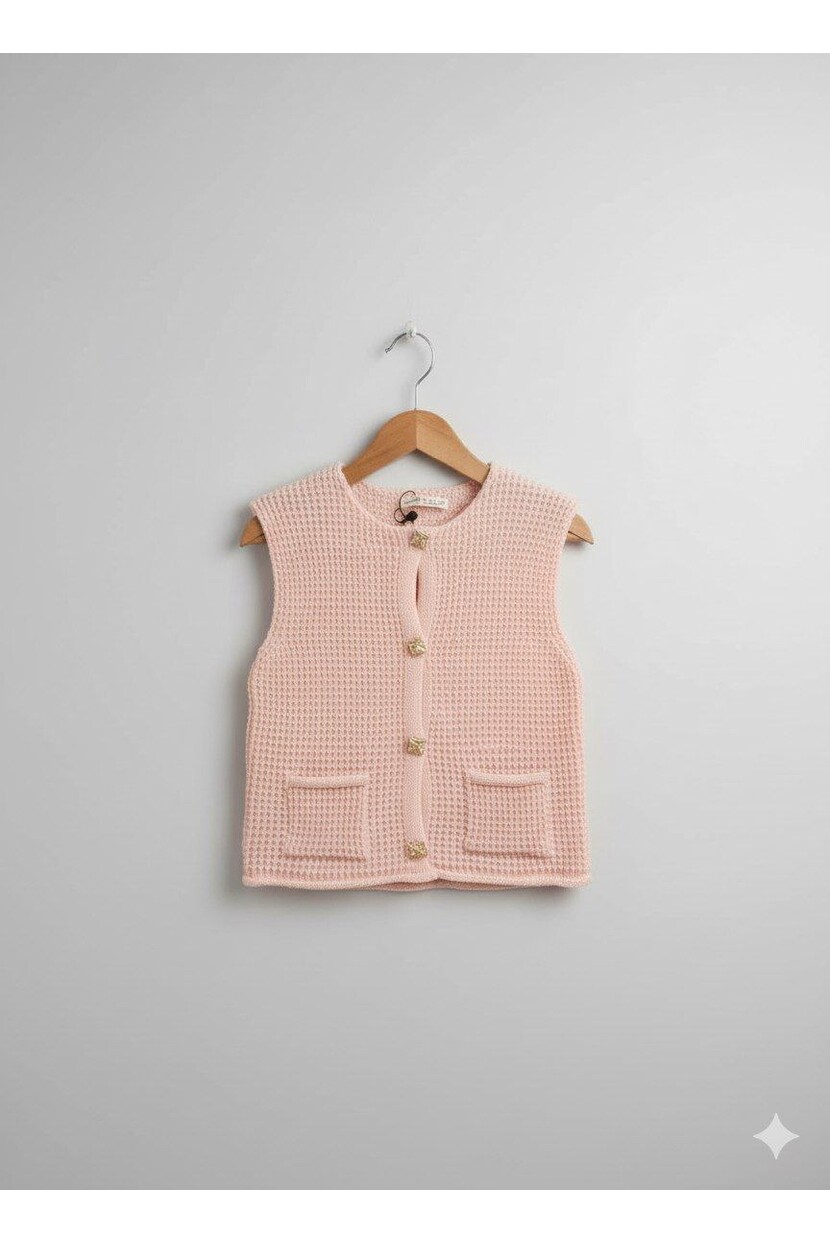 KIZ TRİKO ÖRME YELEK
