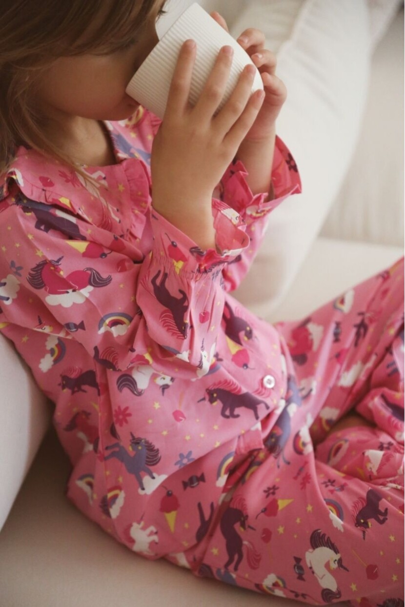 KIZ DESENLİ  PİJAMA TAKIMI