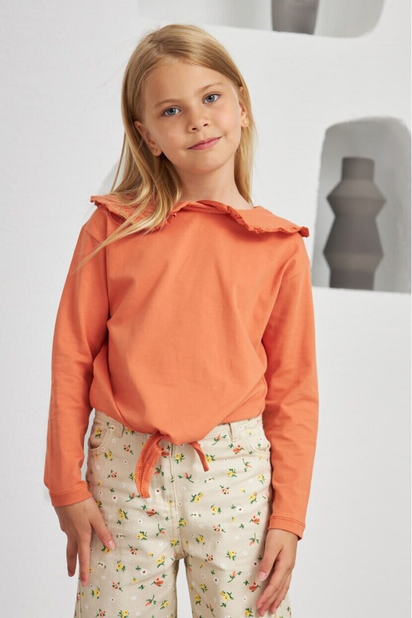 KIZ YAKALI KİREMİT SWEATSHİRT