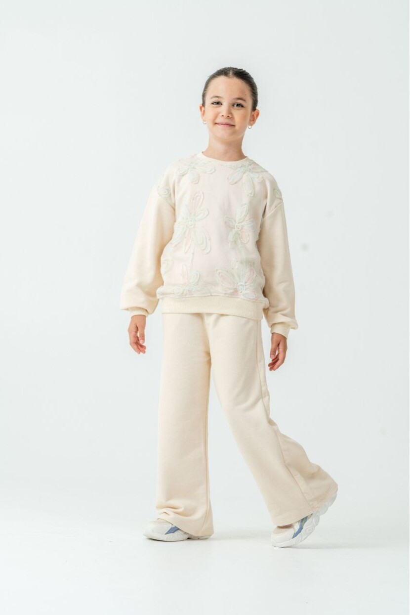 KIZ ZAMBAK DETAYLI TÜLLÜ TAKIM