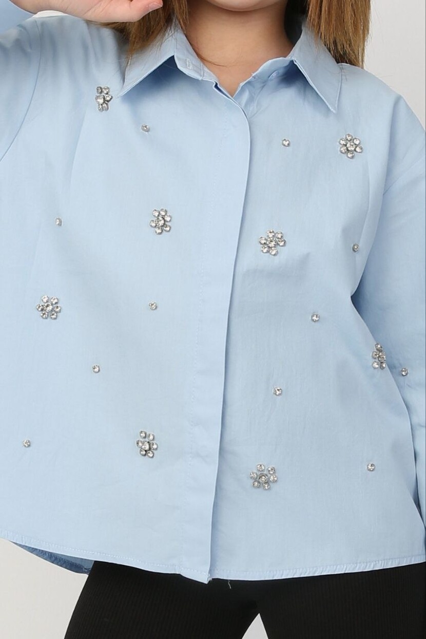 TAŞLI POPLİN GÖMLEK
