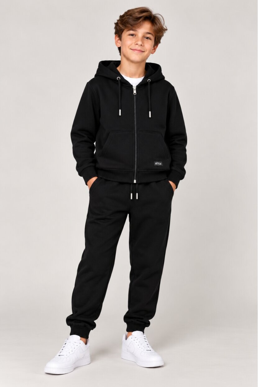 ERKEK GARSON BOY FERMUARLI KAPŞONLU EŞOFMAN TAKIMI