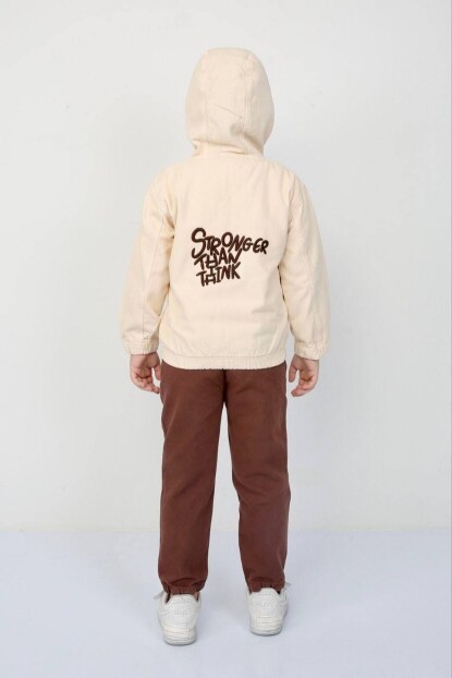 ARKASI NAKIŞ DETAYLI ÜÇLÜ DOKUMA TAKIM