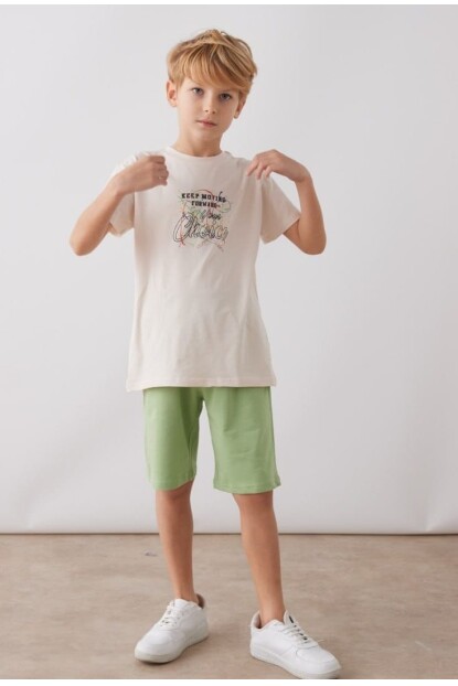 ERKEK ARKASI BASKILI ŞORTLU TAKIM