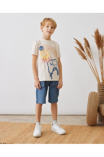 ERKEK BASKILI ŞORTLU TAKIM