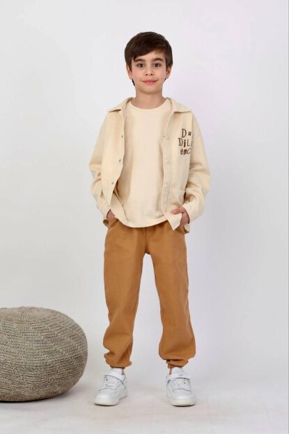 ERKEK GABARDİN NAKİŞLİ CEKET