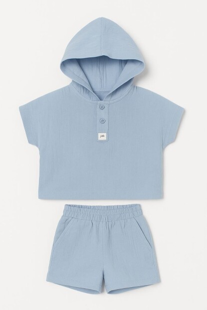 ERKEK KAPŞONLU MÜSLİN TAKIM