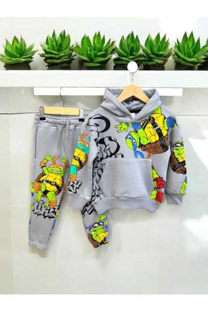 ERKEK NİJERYA KAPLUMBAĞA DESENLİ EŞOFMAN TAKIMI