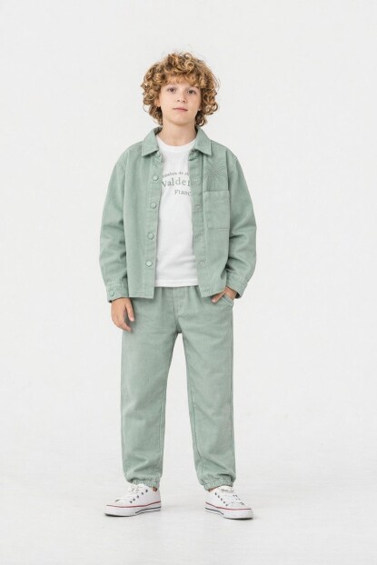 ERKEK OMUZ NAKIŞ DETAYLI 3LÜ TAKIM