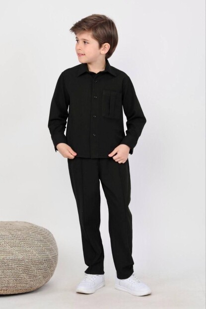 ERKEK PAMUKLU DOKUMA GÖMLEK PANTOLON TAKIM