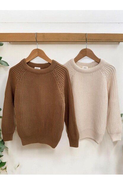 ERKEK EKRU TRİKO KAZAK