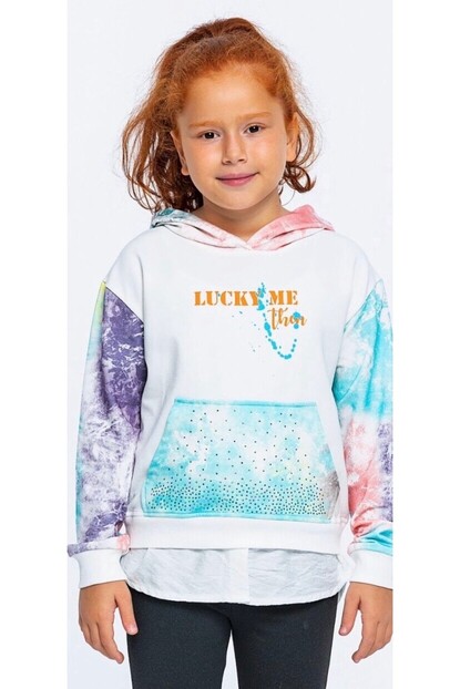 Kapşonlu Kız Sweatshırt