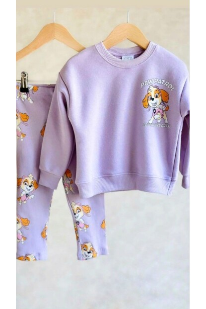 KIZ 3 İPLİK PAW PETROL DESENLİ TAYTLI TAKIM