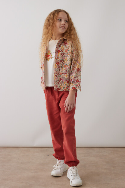 KIZ BASKILI GABARDİN CEKET -TSHİRT- PANTOLON TAKIM