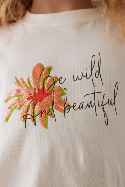 KIZ BASKILI GABARDİN CEKET -TSHİRT- PANTOLON TAKIM