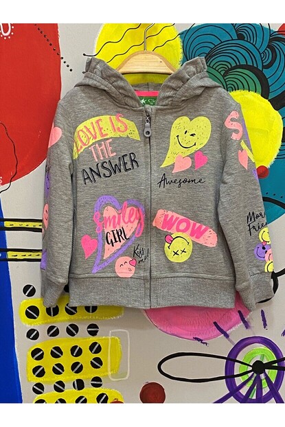 Kız Baskılı Hırka