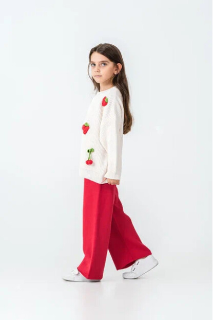 KIZ ÇİLEKLİ KİRAZLI  TRİKO TAKIM