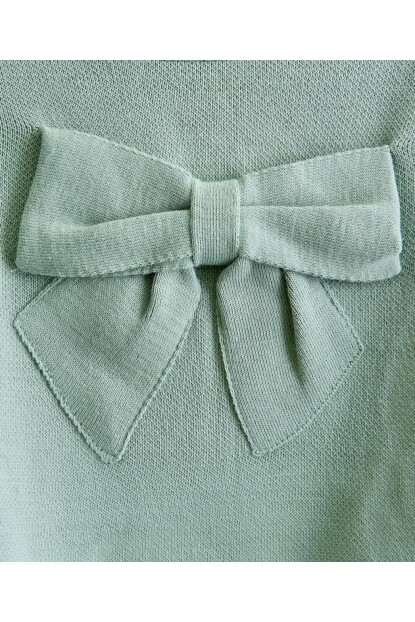 KIZ FİYONK  DETAYLI  YEŞİL TRİKO TAKIM