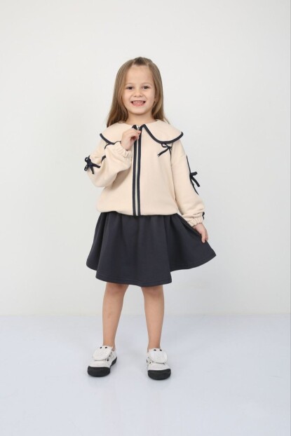 KIZ FİYONKLU FERMUARLI ETEKLİ TAKIM