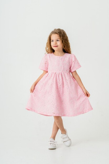 KIZ GÜBÜR DETAYLI ELBİSE