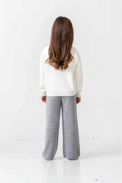 KIZ İP FİYONK DETAYLI  TRİKO TAKIM