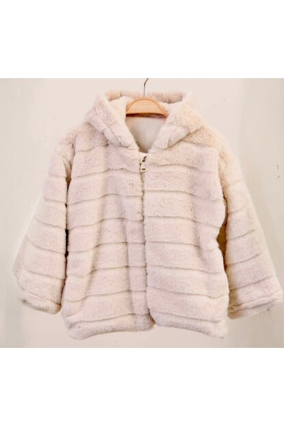 KIZ KAPŞONLU İÇİ PENYE ASTARLI PELUŞ MONT