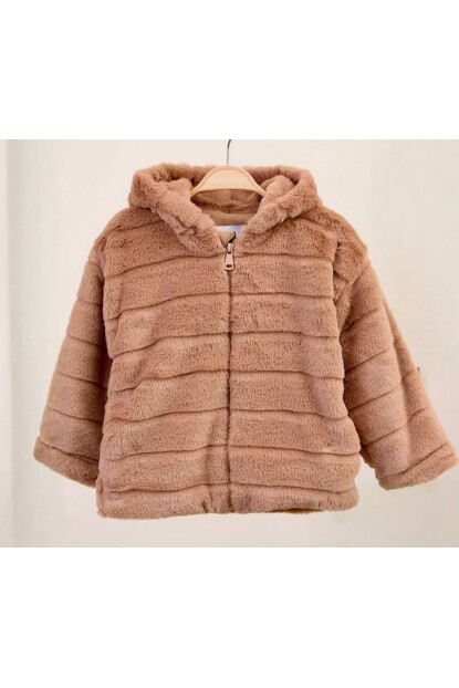KIZ KAPŞONLU İÇİ PENYE ASTARLI PELUŞ MONT