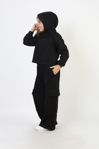 KIZ KARGO CEPLİ SPORTİK EŞOFMAN TAKIMI