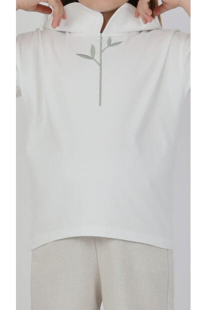 KIZ KETEN T-SHİRT YELEK PANTOLON 3LÜ TAKIM