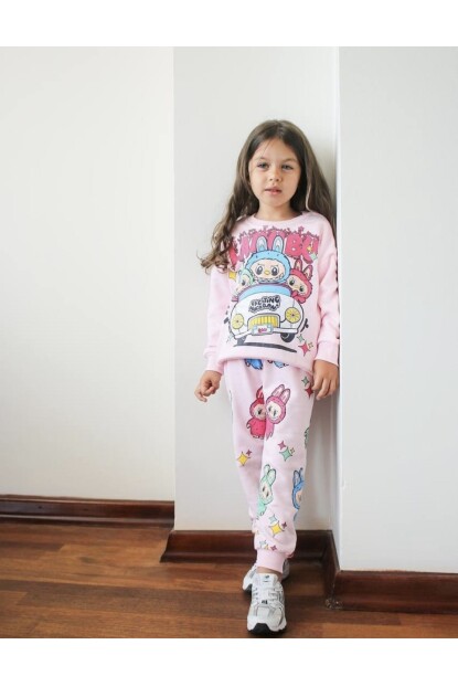 KIZ LABUBU BASKILI EŞOFMAN TAKIMI