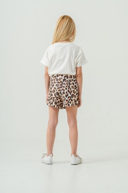 KIZ LEOPAR ŞORTLU TAKIM