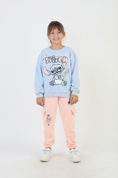 KIZ LILO STİTCH KARGO CEPLİ EŞOFMAN TAKIMI