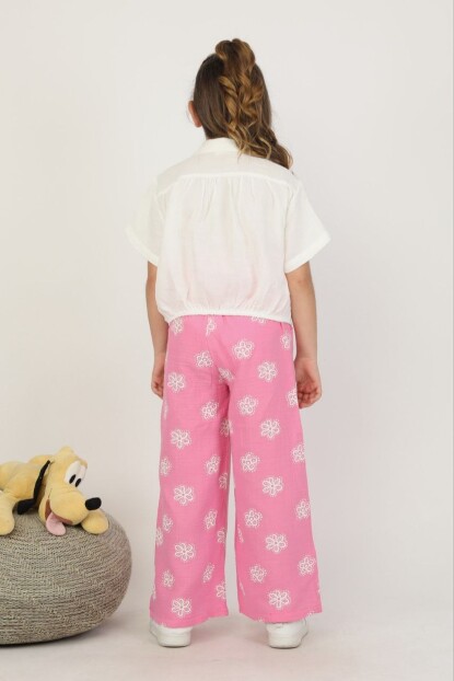 KIZ MÜSLİN GÖMLEK  PANTOLONLU TAKIM