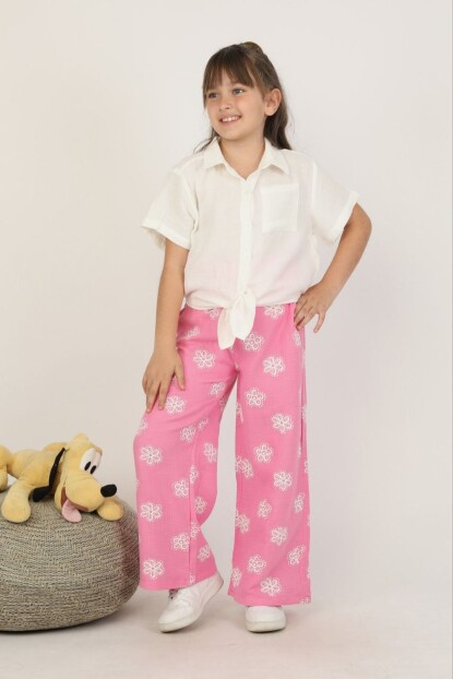 KIZ MÜSLİN GÖMLEK  PANTOLONLU TAKIM