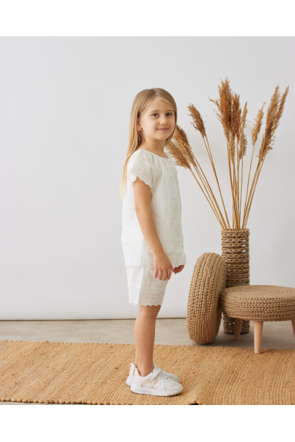 KIZ NAKIŞLI ŞORTLU TAKIM